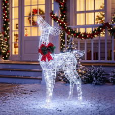 Lighted Christmas Deer with 50 White or Yellow LEDs product image