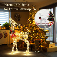 Lighted Christmas Deer with 50 White or Yellow LEDs product image
