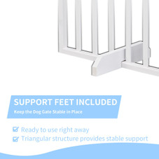 4-Panel 24" Retractable Freestanding Wood Dog Fence product image