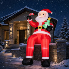 10.6-foot Sitting Santa Inflatable with 6 LED Lights product image