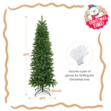 5-foot Pre-Lit Hinged Artificial Christmas Tree  product image