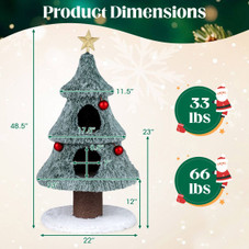 48.5” Christmas Cat Tree for Indoor Cats with 2 Large Condos, Scratching Posts product image