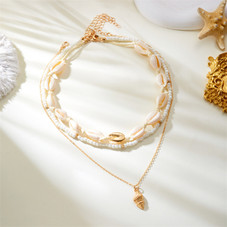 Women's Bohemian Layered Cowrie Choker product image