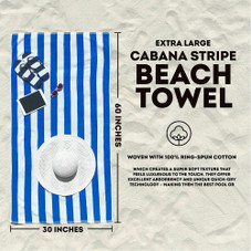 Ultra-Soft 100% Cotton Jumbo Striped Beach Towel (3-Pack) product image