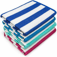 Ultra-Soft 100% Cotton Jumbo Striped Beach Towel (3-Pack) product image