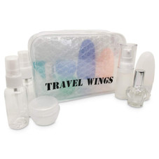 "Travel Wings" Clear Padded Toiletry Makeup Cosmetic Bag product image