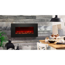 10-Color Flame Wall-Mounted Electric Fireplace product image