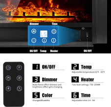  28.5-Inch Electric Fireplace Insert with 3 Color Flames product image