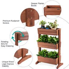 3-Tier Raised Vertical Indoor/Outdoor Freestanding Planter product image