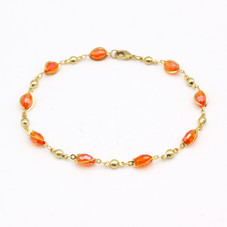 18K Gold-Plated Faux Jewel Ankle Bracelet product image