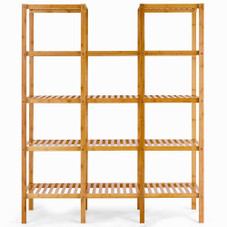 Multifunctional 5-Tier Bamboo Display Shelf product image