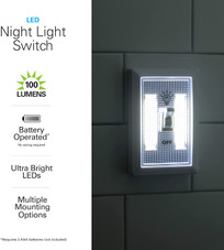 Stick-on Wireless LED Light Switch (8-Pack) product image