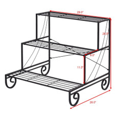 Outdoor 3-Tier Metal Plant Stand product image