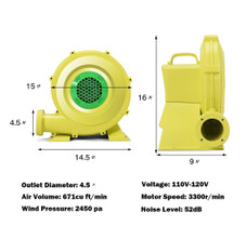 950 Watt 1.25HP Inflatable Bounce House Air Blower product image