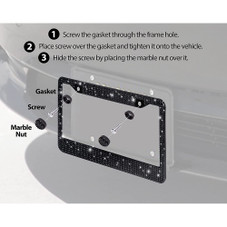 Zone Tech Shiny Bling Rhinestone License Plate Frame (2-Pack) product image