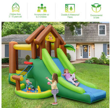Inflatable Jungle Dual Slide Bounce House + Optional Blower product image