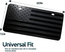 Zone Tech® Monochrome American Flag License Plate product image