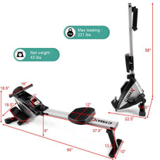 Folding Magnetic Rowing Machine with LCD Display product image