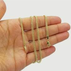 10K Solid Yellow Gold 3mm Miami Cuban Chain Necklace product image