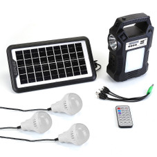 Solarek® Portable Power Station & FM Radio with Solar Panel & Light Bulbs product image