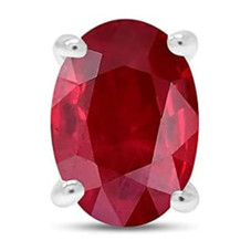 Crystal Oval Ruby Earrings product image
