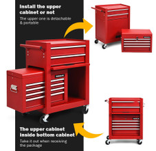 Red Rolling 6-Drawer Tool Chest with Riser product image