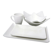 White Melamine 5-Piece Dinnerware Set product image