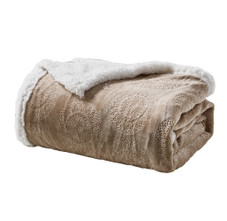 Sheradian Embossed Print Fleece/Sherpa Reversible Throw Blanket product image