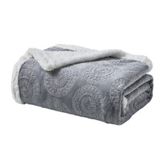 Sheradian Embossed Print Fleece/Sherpa Reversible Throw Blanket product image