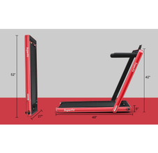 SuperFit™ 2.25HP 2-in-1 Dual Display Folding Treadmill product image