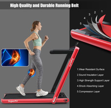 SuperFit™ 2.25HP 2-in-1 Dual Display Folding Treadmill product image