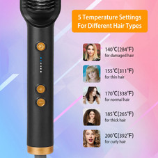 Inova™ 5-Temp Straightening Curler Brush product image