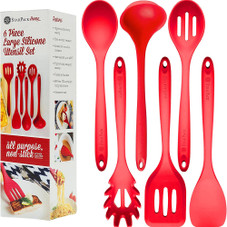 6-Piece Large Silicone BPA-Free Non-Stick Utensil Set product image