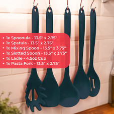 6-Piece Large Silicone BPA-Free Non-Stick Utensil Set product image