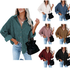 Women's Slouchy Oversized Corduroy Shirt Jacket  product image