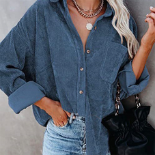 Women's Slouchy Oversized Corduroy Shirt Jacket  product image