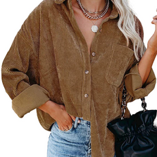 Women's Slouchy Oversized Corduroy Shirt Jacket  product image