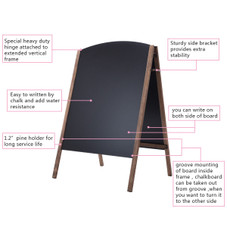 40-Inch A-Frame Wooden Chalkboard Sign product image