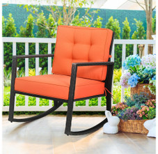 Outdoor Cushioned Rattan Rocking Chair product image