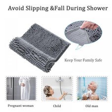 17" x 24" Slip-Resistant Shag Anna Chenille Soft & Absorbent Bath Mat product image