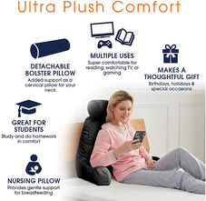 Backrest TV & Reading Pillow with Detachable Neck Bolster product image