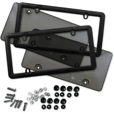 Zone Tech® Clear Smoked License Plate Cover And Frame product image