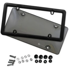 Zone Tech® Clear Smoked License Plate Cover And Frame product image