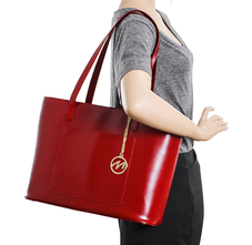 Alyson Leather Magnetic Closure Tablet Tote Bag product image