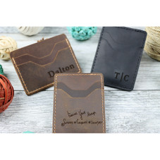 Personalized Minimalist Wallet Card Holder product image