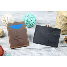 Personalized Minimalist Wallet Card Holder product image