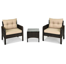 Cushioned Rattan 3-Piece Patio Furniture Set product image