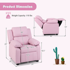Kids' Deluxe Padded Armchair Recliner with Headrest and Storage Arm product image Kids' Deluxe Padded Armchair Recliner with Headrest and Storage Arm product image