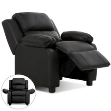 Kids' Deluxe Padded Armchair Recliner with Headrest and Storage Arm product image