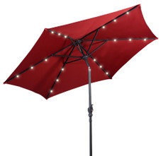 9-Foot Solar LED Tilt Patio Umbrella with Crank product image